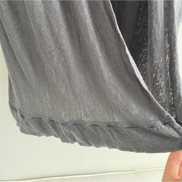 TAHARI 100% Linen Lightweight Gray Long Sleeve Cardigan Size L - Picture 6 of 10